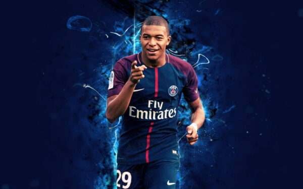 Kylian-Mbappe-abstract-art-affisch