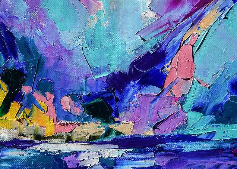 Fragment. Multicolored texture painting. Abstract art background
