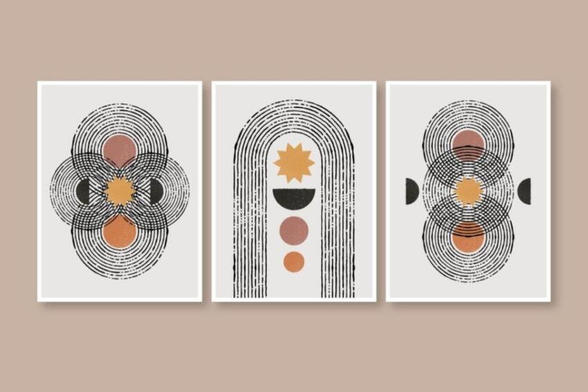 Abstrakt Affisch Trio Pack