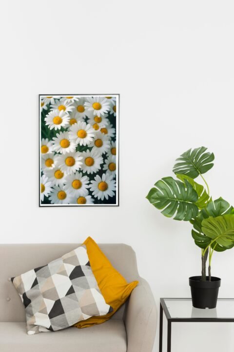 Daisy-blommor-affisch