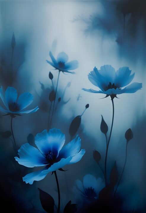 Serene-Blue-Bloom-Affisch