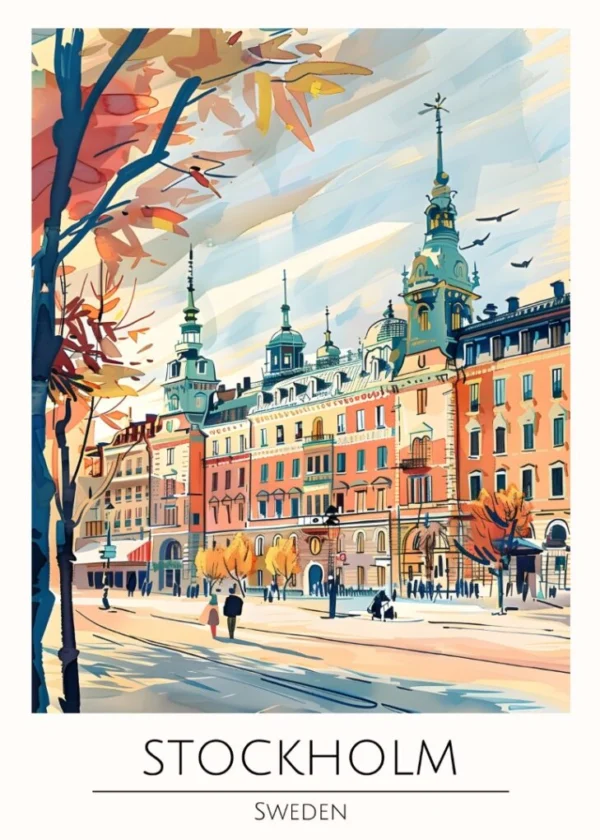 Världsstäder Affisch/Poster/Print/Tavla