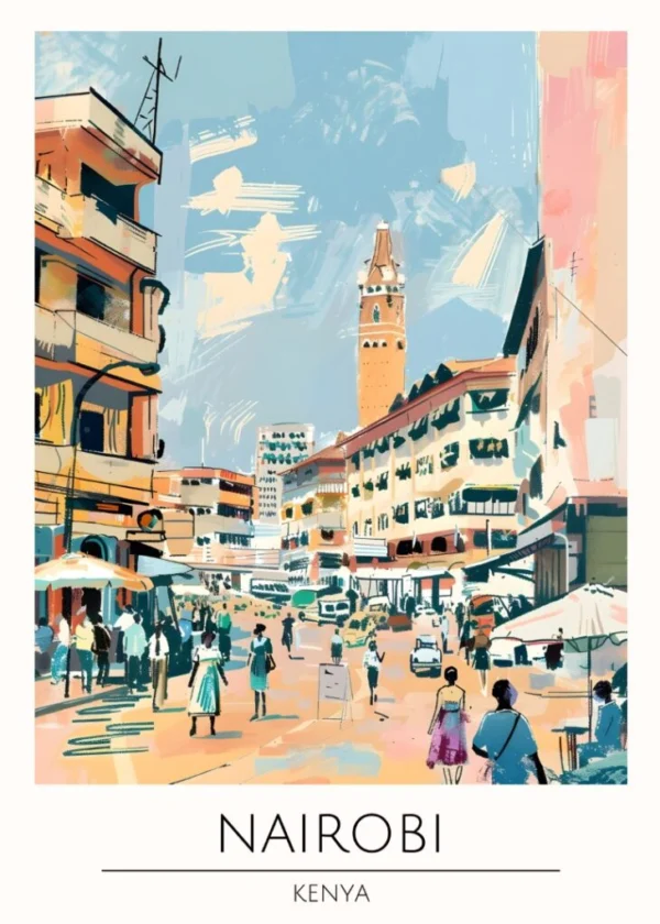 Världsstäder Affisch/Poster/Print/Tavla