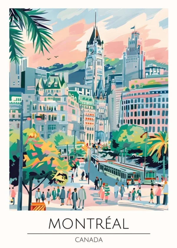 Världsstäder Affisch/Poster/Print/Tavla