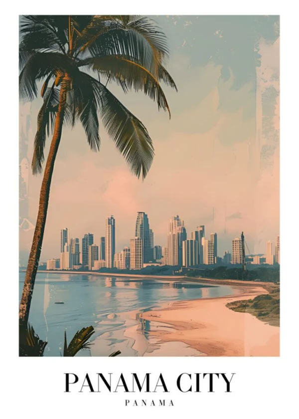 PANAMA CITY Affisch/Poster/Print/Tavla