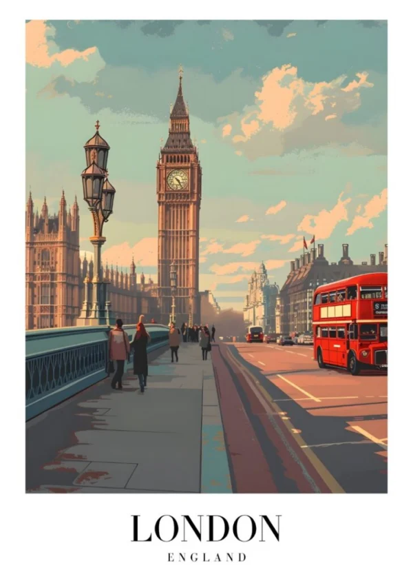 LONDON ENGLAND Affisch/Poster/Print/Tavla