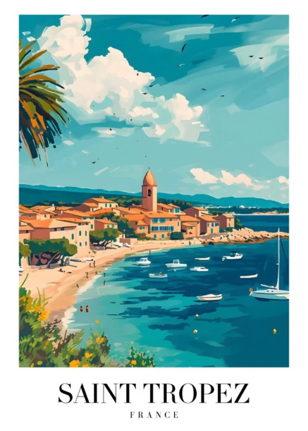 SAINT TROPEZ FRANCE Affisch/Poster/Print/Tavla