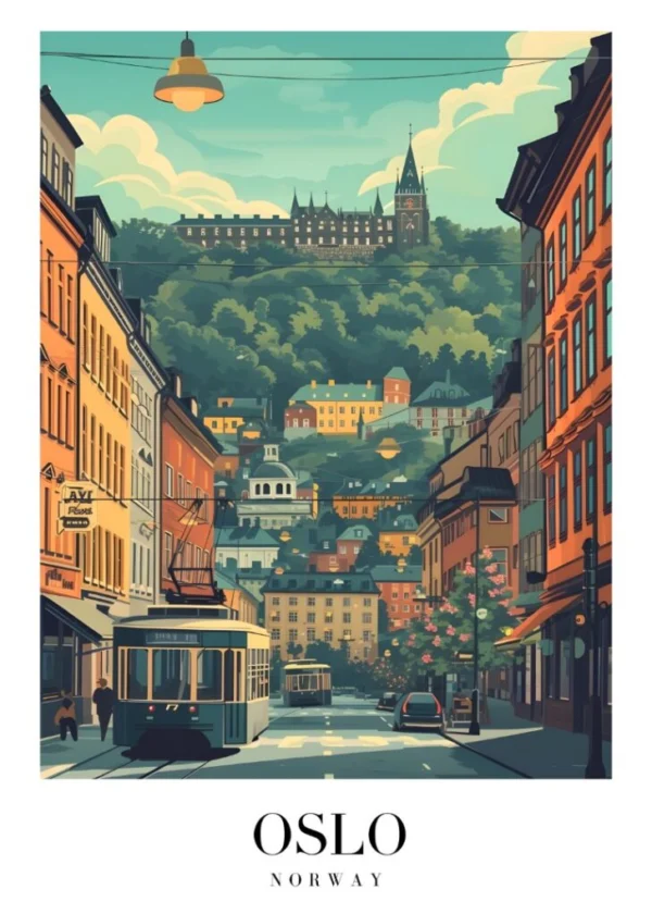 OSLO NORWAY Affisch/Poster/Print/Tavla