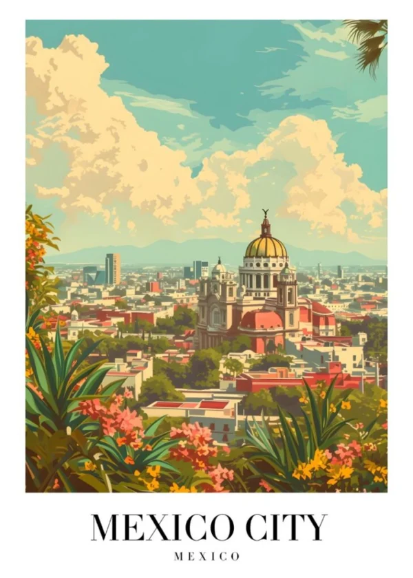 MEXICO CITY MEXICO Affisch/Poster/Print/Tavla