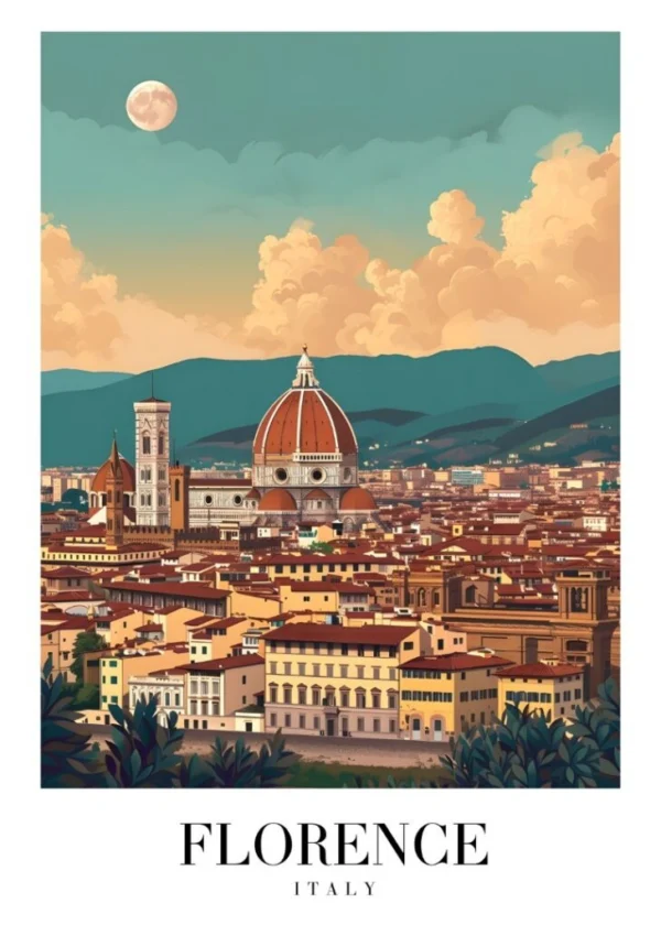FLORENCE ITALY Affisch/Poster/Print/Tavla
