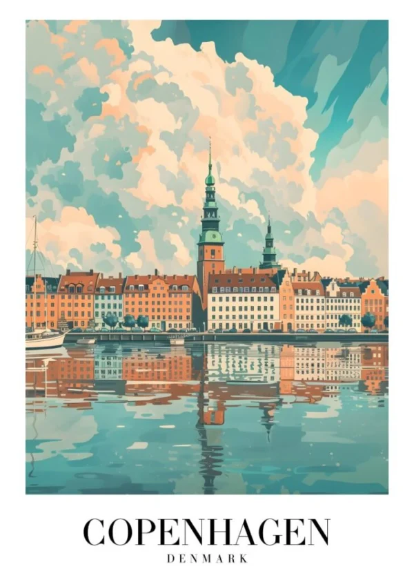 COPENHAGEN DENMARK Affisch/Poster/Print/Tavla