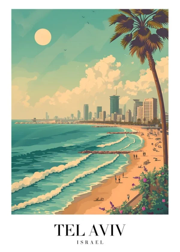 TEL AVIV ISRAEL Affisch/Poster/Print/Tavla