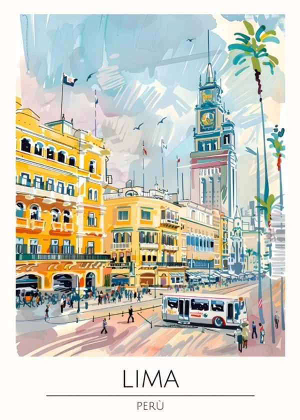 Världsstäder Affisch/Poster/Print/Tavla