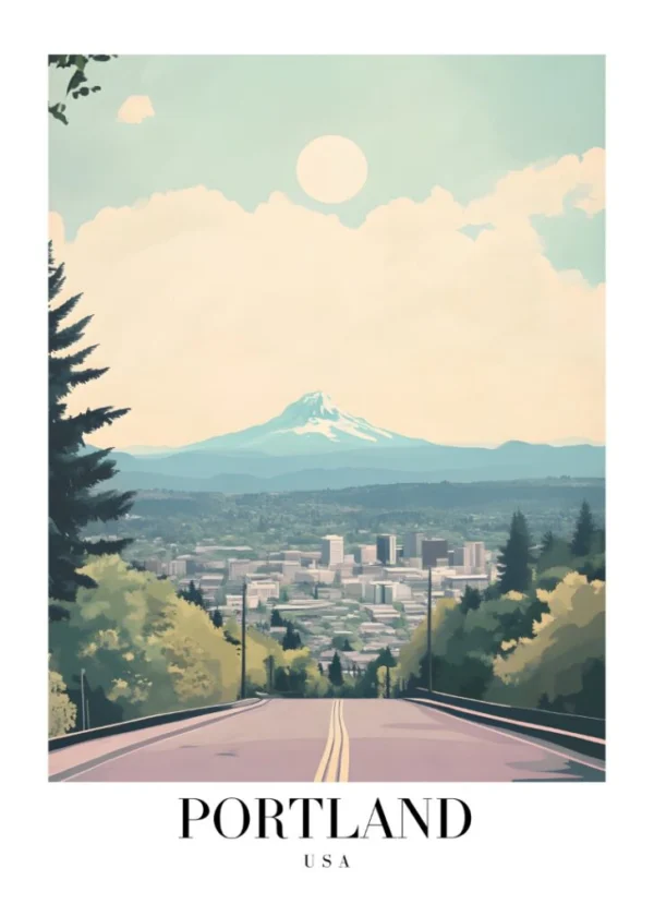PORTLAND USA Affisch/Poster/Print/Tavla