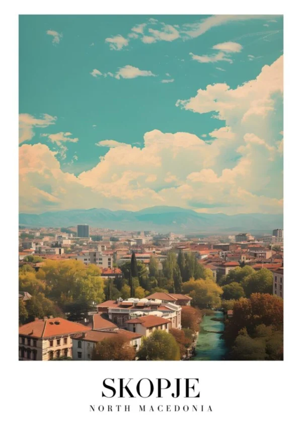 SKOPJE NORTH MACEDONIA Affisch/Poster/Print/Tavla