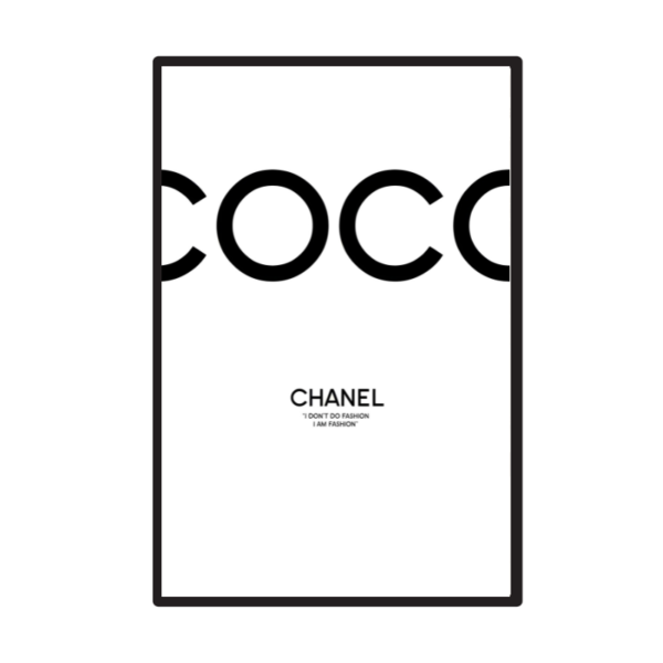 Texttavla coco channel affisch